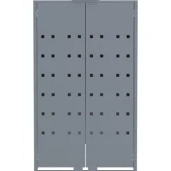 vidaXL skraldespandsskjuler 207x79x117 cm 3 rum stål grå
