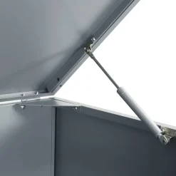 vidaXL skraldespandsskjuler 207x79x117 cm 3 rum stål grå