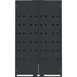 vidaXL skraldespandsskjuler 207x79x117 cm 3 rum stål antracit