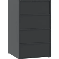 vidaXL skraldespandsskjuler 345x79x117 cm 5 rum stål antracit