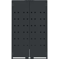 vidaXL skraldespandsskjuler 138x79x117 cm 2 rum stål antracit