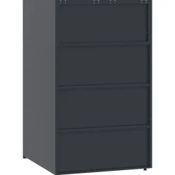 vidaXL skraldespandsskjuler 138x79x117 cm 2 rum stål antracit