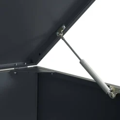 vidaXL skraldespandsskjuler 138x79x117 cm 2 rum stål antracit