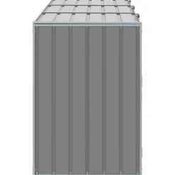 vidaXL skraldespandsskjuler 216x81x115 cm 3 rum stål grå