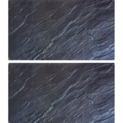 vidaXL skærebrætter 2 stk. naturstensmønster hærdet glas