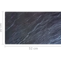 vidaXL skærebrætter 2 stk. naturstensmønster hærdet glas