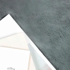 vidaXL Skridsikker tæppe af kunstig kaninpels OLITE Antracit Polyester