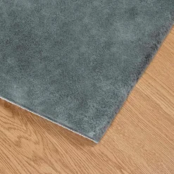 vidaXL Skridsikker tæppe af kunstig kaninpels OLITE Antracit Polyester