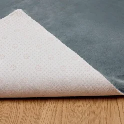 vidaXL Skridsikker tæppe af kunstig kaninpels OLITE Antracit Polyester