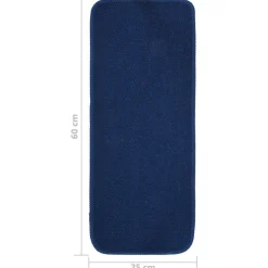 vidaXL skridsikre trappemåtter 15 stk. 60x25 cm rektangulær marineblå