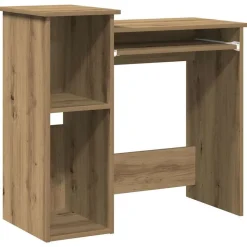 vidaXL skrivebord m. hylder 84x40x78 cm konstrueret træ kunsteg