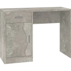 vidaXL skrivebord med skuffe og skab 100x40x73 cm konstrueret træ grå