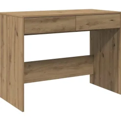 vidaXL skrivebord 101x50x76,5 cm konstrueret træ kunsteg