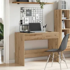 vidaXL skrivebord 101x50x76,5 cm konstrueret træ kunsteg