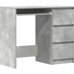 vidaXL skrivebord 90x45x76 cm konstrueret træ betongrå