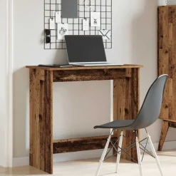 vidaXL skrivebord 80x40x75 cm konstrueret træ antikt træ