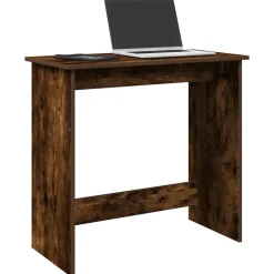 vidaXL skrivebord 80x40x75 cm konstrueret træ røget egetræsfarve