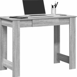 vidaXL skrivebord 100x45x75 cm konstrueret træ grå sonoma-eg