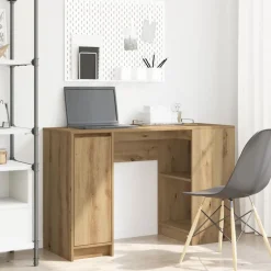 vidaXL skrivebord 120x42x76 cm konstrueret træ kunsteg