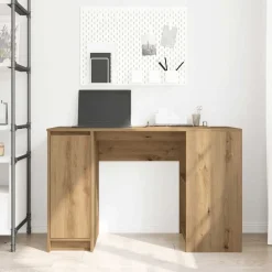 vidaXL skrivebord 120x42x76 cm konstrueret træ kunsteg