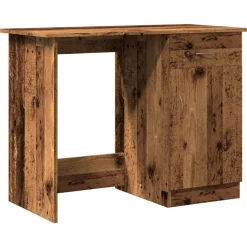 vidaXL skrivebord 100x50x76 cm konstrueret træ antikt trælook