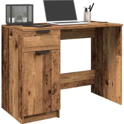 vidaXL skrivebord 100x50x75 cm konstrueret træ gammelt træ