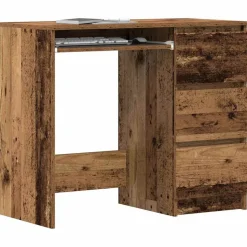 vidaXL skrivebord 90x45x76 cm konstrueret træ gammelt trælook