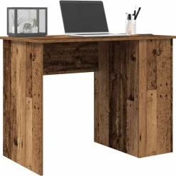 vidaXL skrivebord 100x55x75 cm konstrueret træ gammelt træ