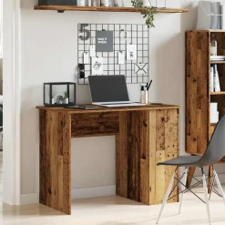 vidaXL skrivebord 100x55x75 cm konstrueret træ gammelt træ