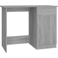 vidaXL skrivebord 100x50x76 cm konstrueret træ grå sonoma-eg