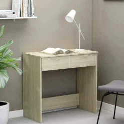 vidaXL skrivebord 80x40x75 cm konstrueret træ sonoma-eg