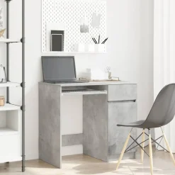 vidaXL skrivebord 86x49x76 cm konstrueret træ betongrå