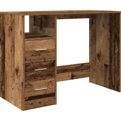 vidaXL skrivebord 102x50x76 cm konstrueret træ antikt trælook