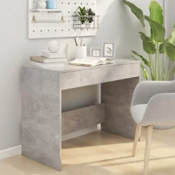 vidaXL skrivebord 101x50x76,5 cm konstrueret træ betongrå