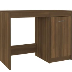 vidaXL skrivebord 100x50x76 cm konstrueret træ brun egetræsfarve