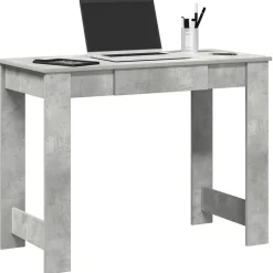 vidaXL skrivebord 100x45x75 cm konstrueret træ betongrå