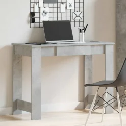 vidaXL skrivebord 100x45x75 cm konstrueret træ betongrå