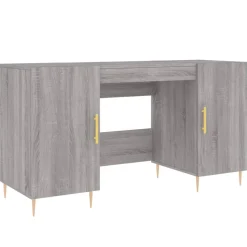 vidaXL skrivebord 140x50x75 cm konstrueret træ grå sonoma-eg