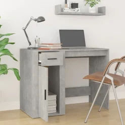 vidaXL skrivebord 100x49x75 cm konstrueret træ betongrå