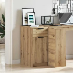 vidaXL skrivebord 33x50x75 cm konstrueret træ kunsteg