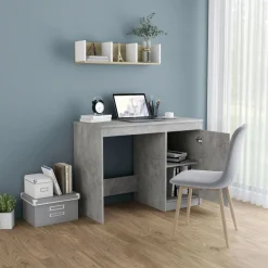 vidaXL skrivebord 100x50x76 cm konstrueret træ betongrå