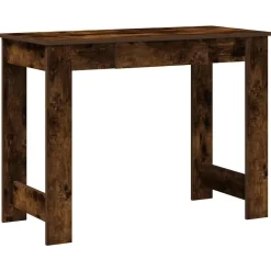 vidaXL skrivebord 100x45x75 cm konstrueret træ røget egetræsfarve