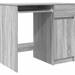 vidaXL skrivebord 86x49x76 cm konstrueret træ grå sonoma-eg