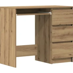 vidaXL skrivebord 90x45x76 cm konstrueret træ kunsteg