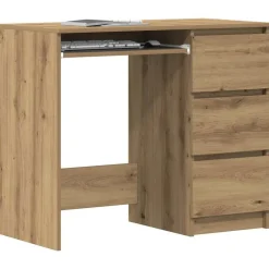 vidaXL skrivebord 90x45x76 cm konstrueret træ kunsteg