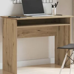 vidaXL skrivebord 90x50x74 cm konstrueret træ kunsteg