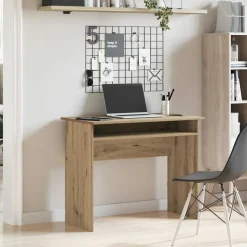 vidaXL skrivebord 90x50x74 cm konstrueret træ kunsteg