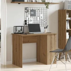 vidaXL skrivebord 100x55x75 cm konstrueret træ kunsteg