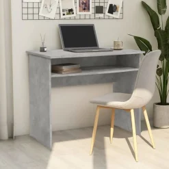 vidaXL skrivebord 90x50x74 cm konstrueret træ betongrå