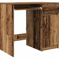 vidaXL skrivebord 86x49x76 cm konstrueret træ gammelt trælook